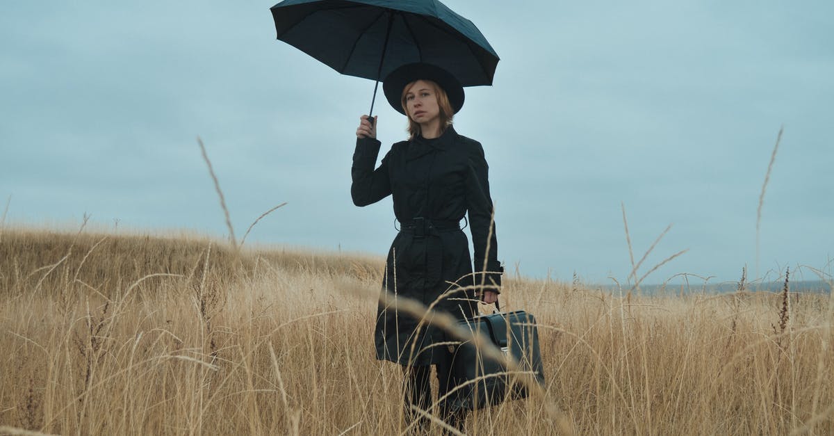 Does being denied entry to a country affect future travel to other countries? - Serious young female in black coat and hat with umbrella and briefcase standing among dry grass in field and looking away in overcast weather Does being denied entry to a country affect future travel to other countries? - Serious young female in black coat and hat with umbrella and briefcase standing among dry grass in field and looking away in overcast weather