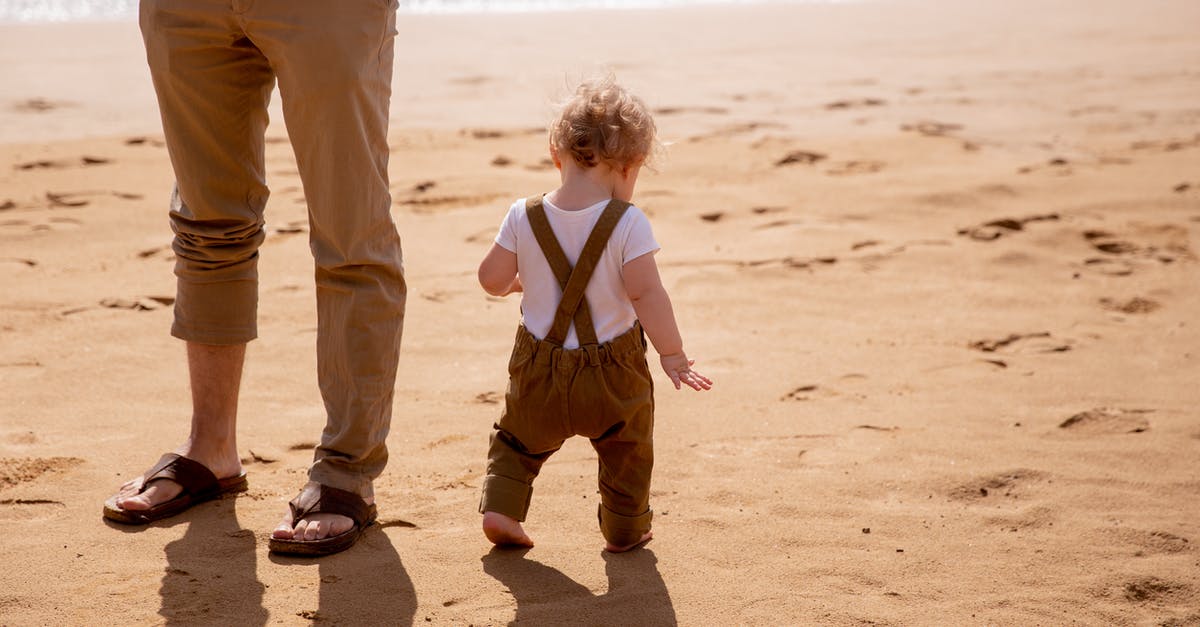 Does my son need a visa to travel in and out of Italy while on a study abroad trip? - Anonymous dad looking after small kid carefully stepping on sandy beach in sunny day Does my son need a visa to travel in and out of Italy while on a study abroad trip? - Anonymous dad looking after small kid carefully stepping on sandy beach in sunny day