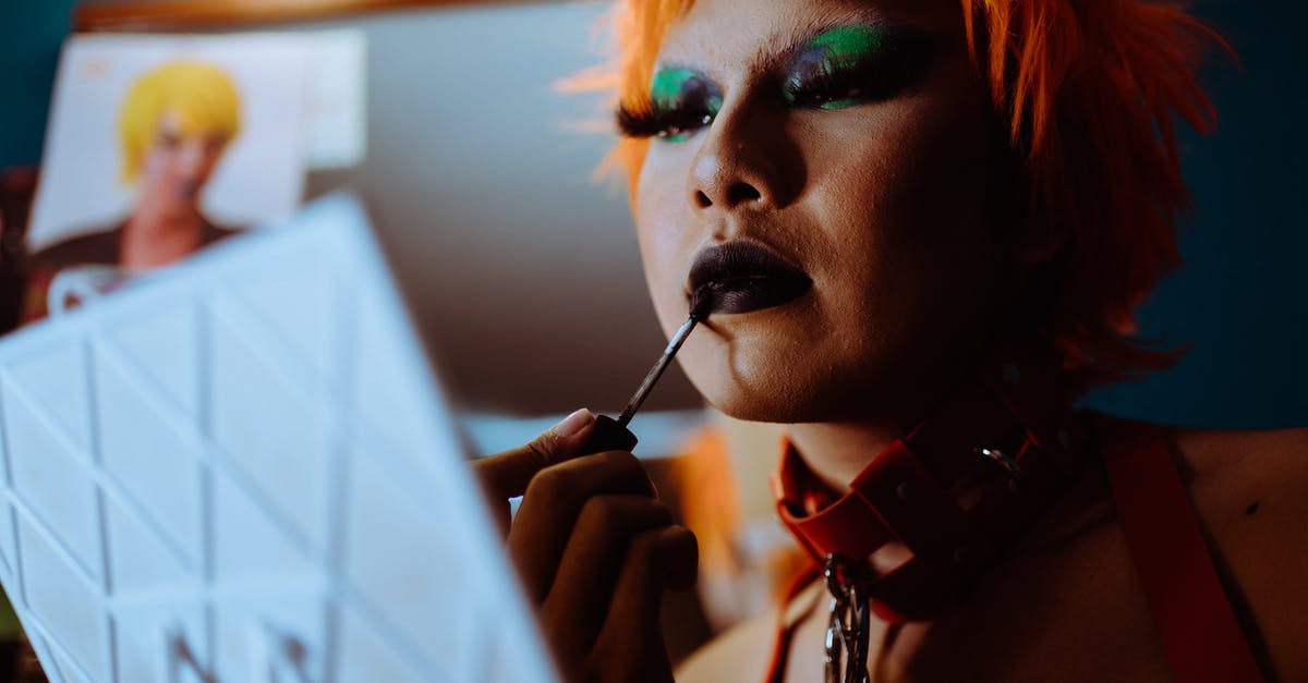 Does Non-Schengen Countries apply to my 90/180 - Low angle of crop ethnic eccentric transgender guy with bright makeup in wig and leather collar applying dark lipstick while preparing for performance in nightclub Does Non-Schengen Countries apply to my 90/180 - Low angle of crop ethnic eccentric transgender guy with bright makeup in wig and leather collar applying dark lipstick while preparing for performance in nightclub