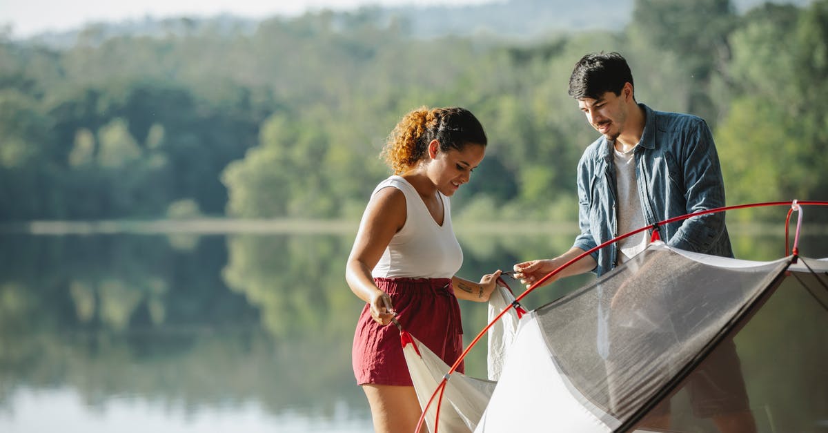 Does travel history of a minor help them when applying for a visa later as a young adult? [closed] - Multiracial couple of tourists setting up tent against river