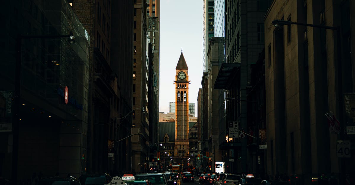 Driving in Canada with a US probationary license - Vehicles on Road Between Buildings Driving in Canada with a US probationary license - Vehicles on Road Between Buildings