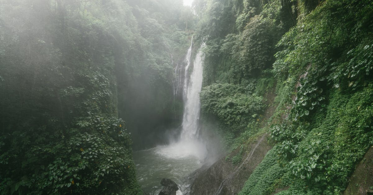 Dual passport holder travel to Bali - Wonderful Aling Aling Waterfall among lush greenery of Sambangan mountainous area on Bali Island Dual passport holder travel to Bali - Wonderful Aling Aling Waterfall among lush greenery of Sambangan mountainous area on Bali Island