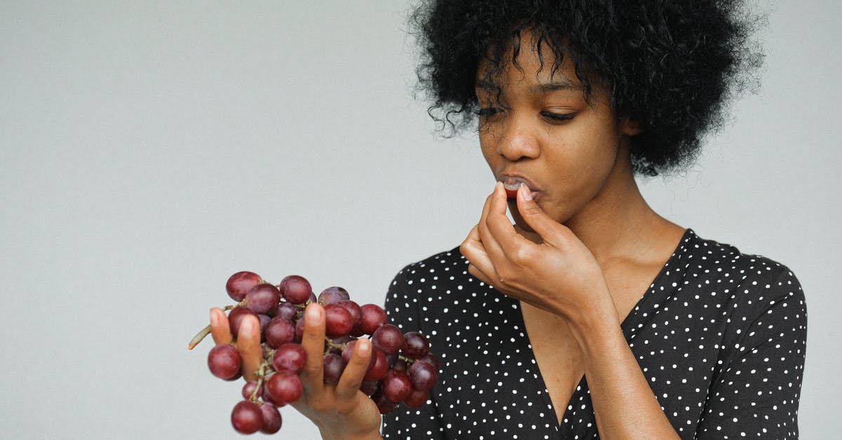 Eating alone in London - Portrait Photo of Woman in Black and White Polka Dot Dress Eating Grapes While Standing In Front of Gray Background Eating alone in London - Portrait Photo of Woman in Black and White Polka Dot Dress Eating Grapes While Standing In Front of Gray Background