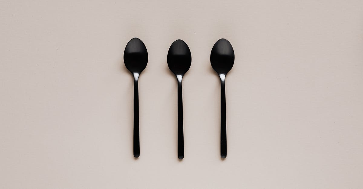 ESTA application when place of birth and citizenship aren’t the same - Set of black teaspoons on beige surface