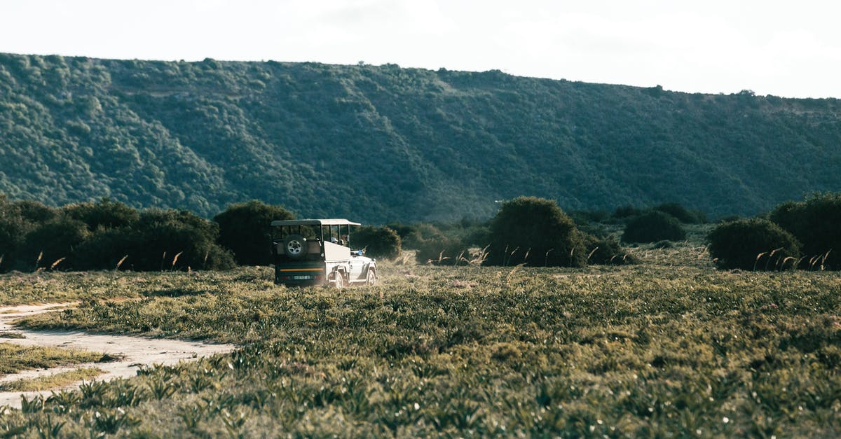 ESTA: Do I need to tell all my trip itinerary? - ATV driving on road against green mountain in savanna ESTA: Do I need to tell all my trip itinerary? - ATV driving on road against green mountain in savanna