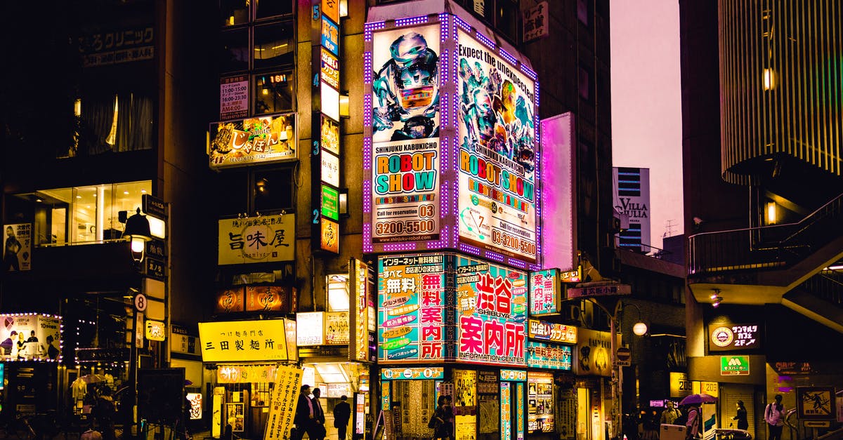 Etiquette in Japanese Ryokan vs. Capsule Hotel - Low Angle Photo of Lighted Signage
