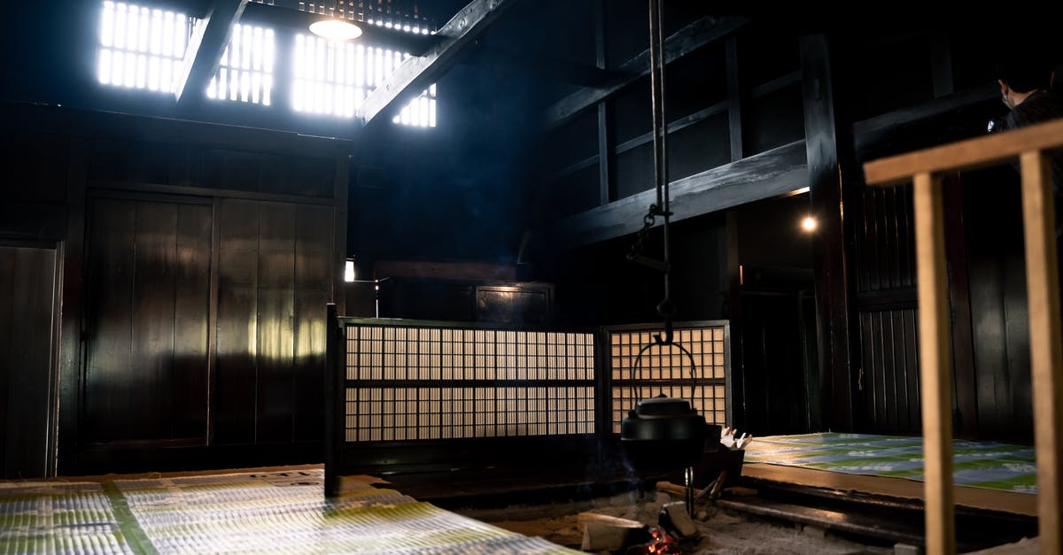 Etiquette in Japanese Ryokan vs. Capsule Hotel - Black Pot Hanging From the Ceiling