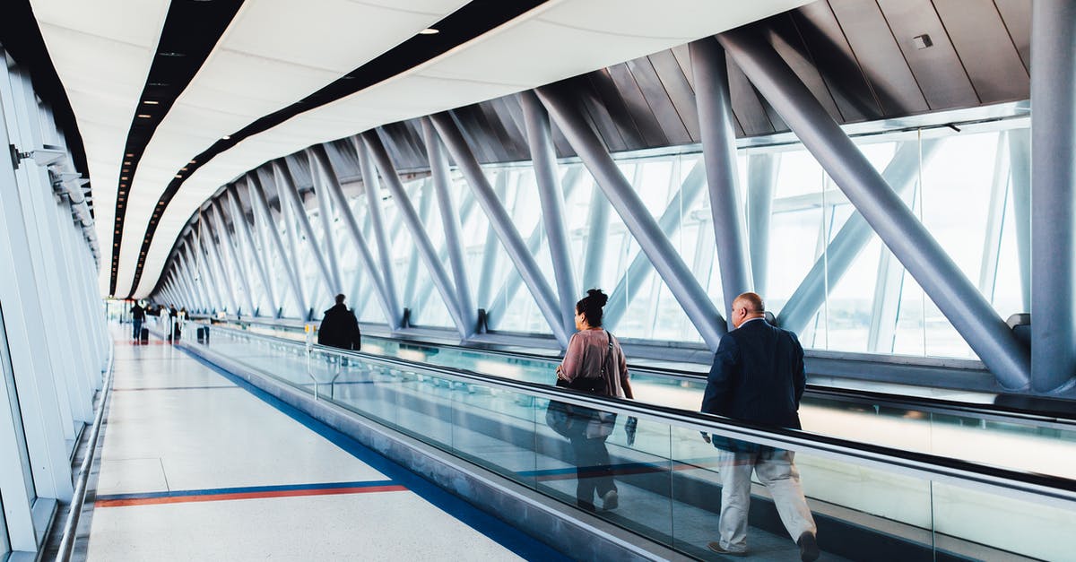 Euro 2016 Live at Gatwick Airport - Three Persons Standing on Escalator Euro 2016 Live at Gatwick Airport - Three Persons Standing on Escalator