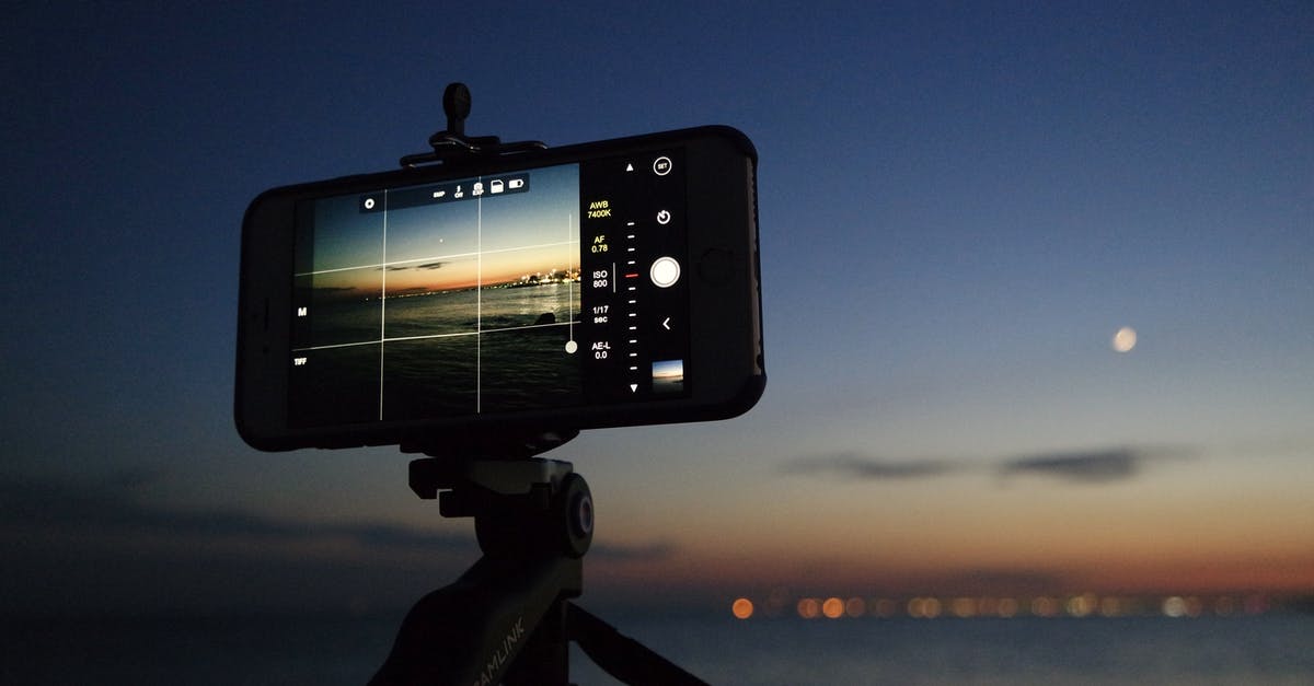Evening landing (or take-off) pictured on photo - Smartphone Taking Pictures Evening landing (or take-off) pictured on photo - Smartphone Taking Pictures