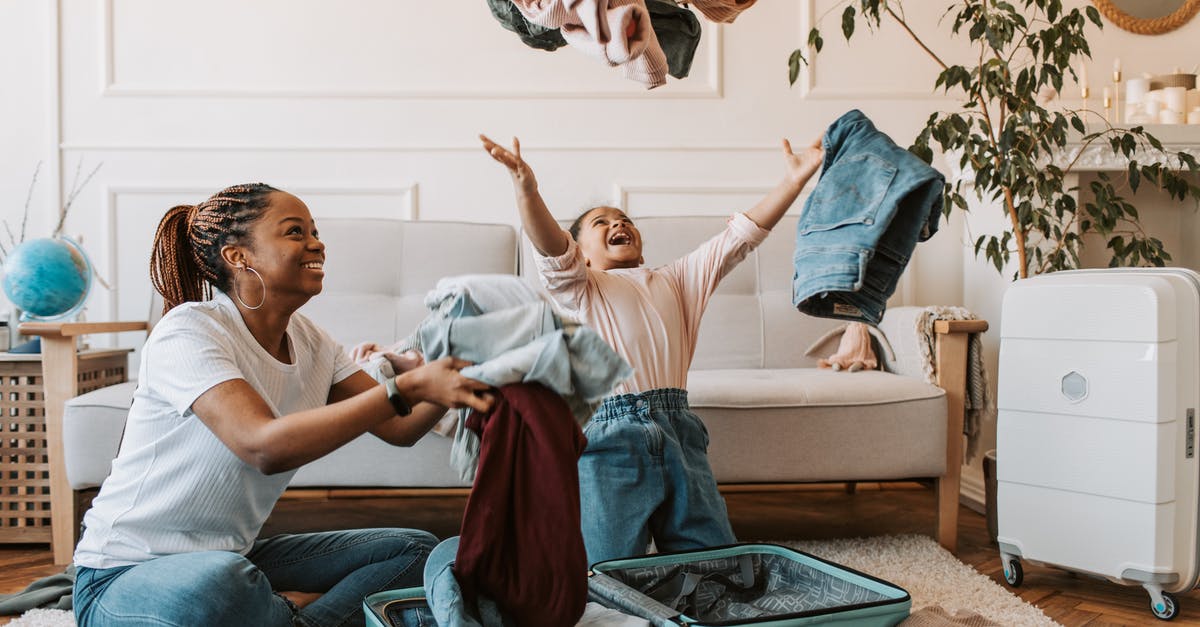 Excess Baggage Costs - Mother and Daughter Playing with Clothes Excess Baggage Costs - Mother and Daughter Playing with Clothes
