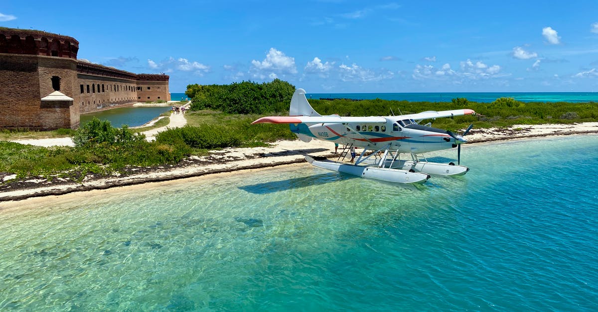Extending visitor stay in the US - Seaplane at Fort Jefferson in the Dry Tortugas Extending visitor stay in the US - Seaplane at Fort Jefferson in the Dry Tortugas