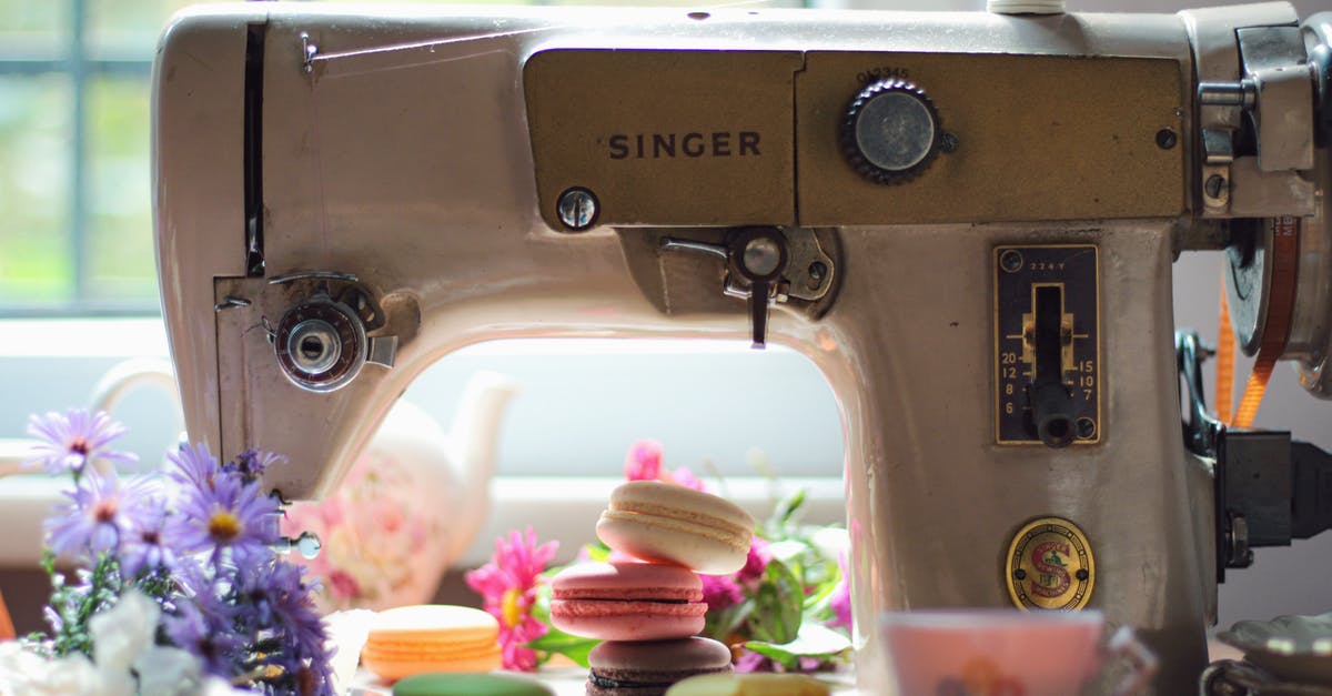 Facilities around the Loony Dook - Colourful cookies and Flowers Left Around Vintage Sowing Machine