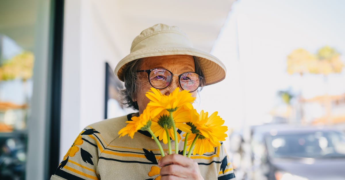 Family member of an EEA citizen - Elderly Woman Smelling Yellow Flowers Family member of an EEA citizen - Elderly Woman Smelling Yellow Flowers