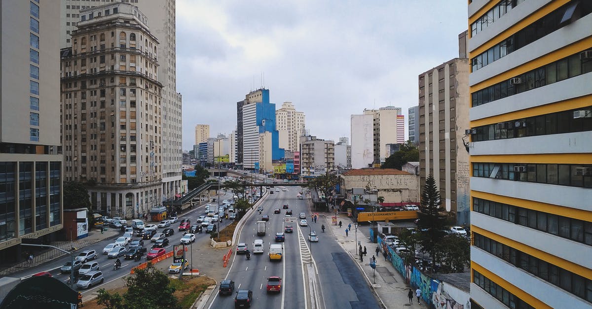 Fastest way for Australian to get Brazil Visa - Modern city street with buildings and transport Fastest way for Australian to get Brazil Visa - Modern city street with buildings and transport