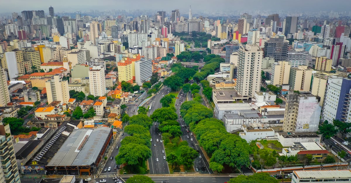 Fastest way for Australian to get Brazil Visa - Asphalt road between multistory buildings in modern megapolis Fastest way for Australian to get Brazil Visa - Asphalt road between multistory buildings in modern megapolis