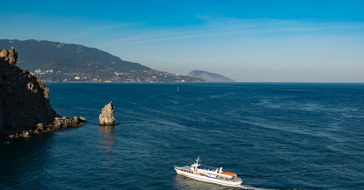 Ferry connection between Crimea (Ukraine) and Georgia? - White and Blue Yacht on Sea Ferry connection between Crimea (Ukraine) and Georgia? - White and Blue Yacht on Sea