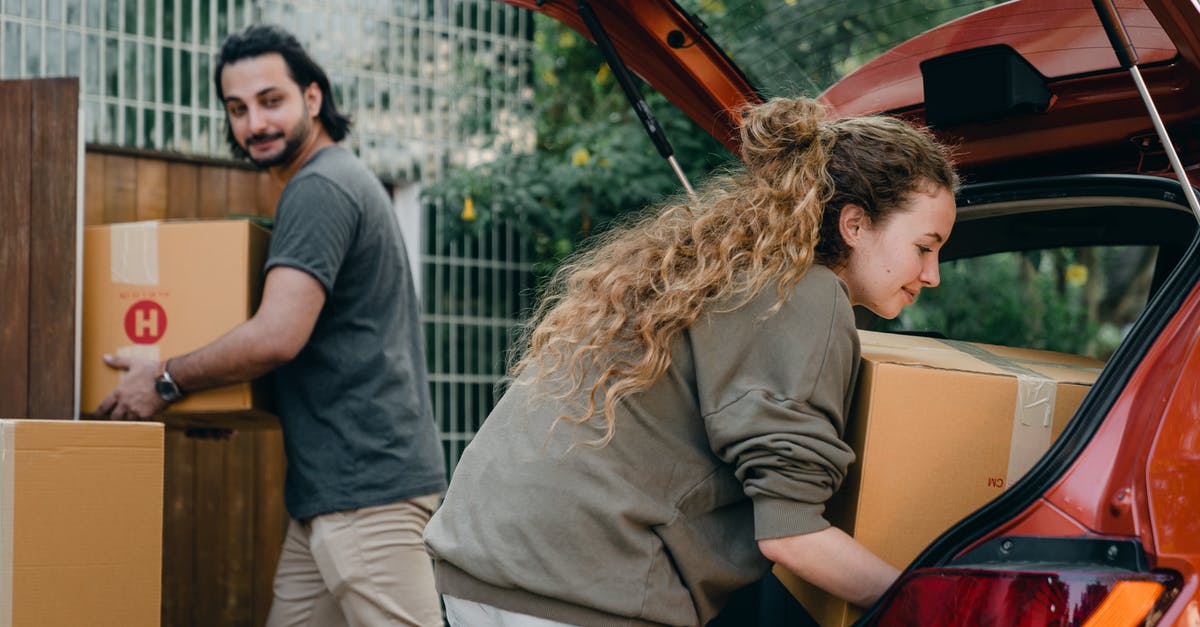 Finding a quiet place to meet in San Francisco (or any city)? - Positive multiethnic boyfriend and girlfriend unloading car trunk during moving to new home in quiet green yard on summer day Finding a quiet place to meet in San Francisco (or any city)? - Positive multiethnic boyfriend and girlfriend unloading car trunk during moving to new home in quiet green yard on summer day