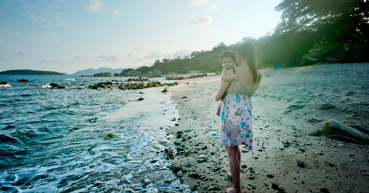 Finding Thailand Trek Guide (Khao Chang Puak and Sun Nhok Wua) - Woman Carrying Baby Beside the Seashore Finding Thailand Trek Guide (Khao Chang Puak and Sun Nhok Wua) - Woman Carrying Baby Beside the Seashore