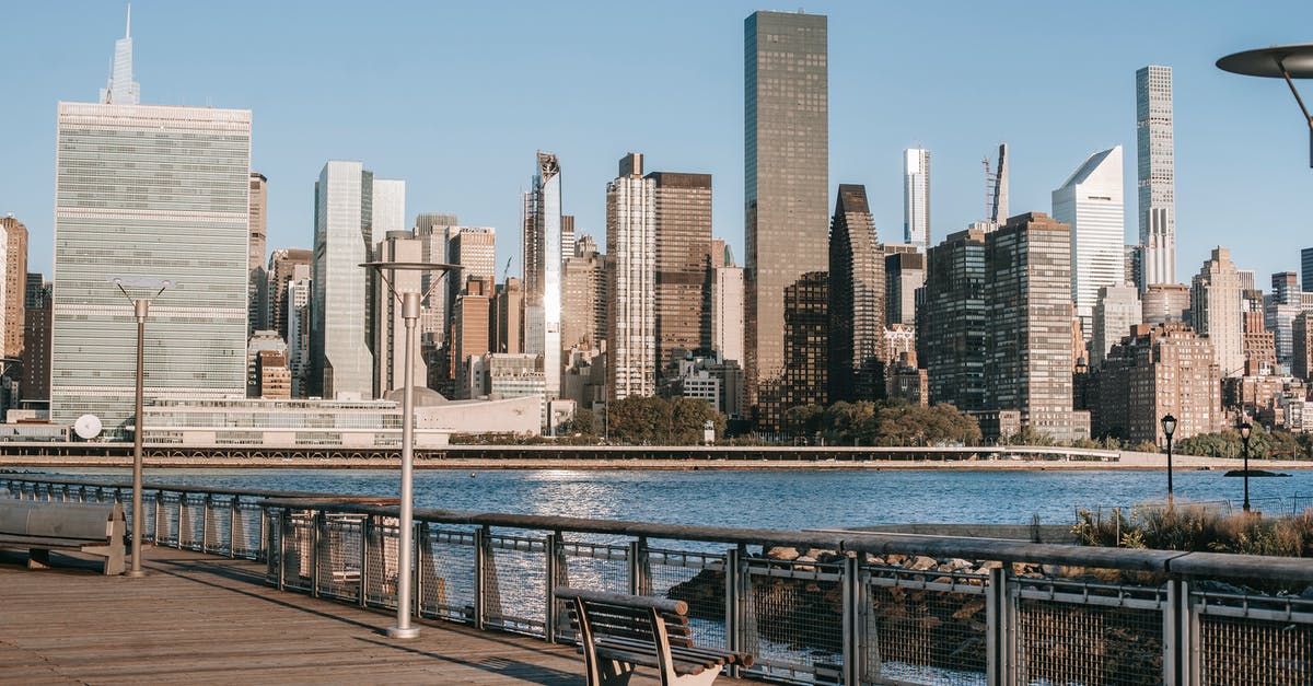 Flea markets in the New York City area - Modern embankment with view on contemporary megapolis Flea markets in the New York City area - Modern embankment with view on contemporary megapolis