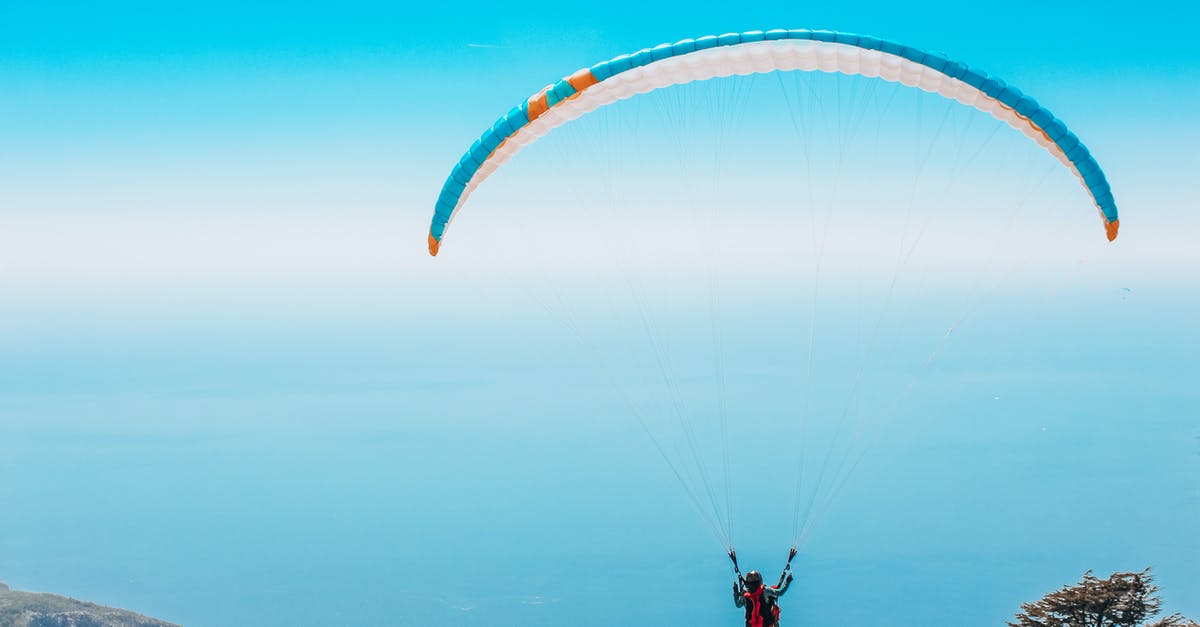 Flight booking comparison including amenity info (e.g. wifi, refreshments) - Person Paragliding in Blue Sky Flight booking comparison including amenity info (e.g. wifi, refreshments) - Person Paragliding in Blue Sky