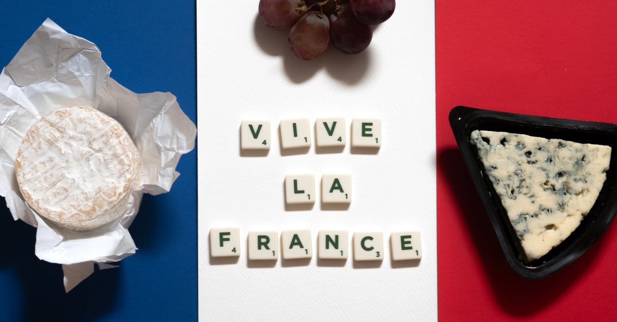 Food on the TGVs between France and Spain? - Letter Tiles Beside Food