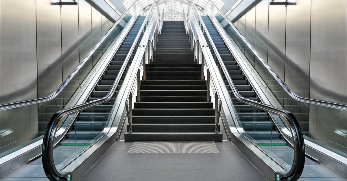 From Abu Dhabi airport to center of Dubai via public transport [closed] - Electric stairs metrou modern