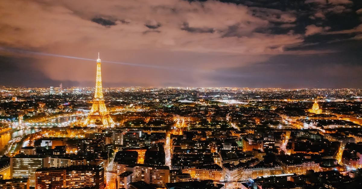 From Paris to Saint-Malo at night - Aerial Shot of the City of Paris During Nighttime From Paris to Saint-Malo at night - Aerial Shot of the City of Paris During Nighttime