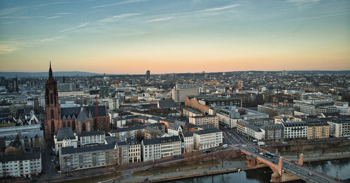 Germany ATMs with magstripe - Aerial View of City Buildings Germany ATMs with magstripe - Aerial View of City Buildings