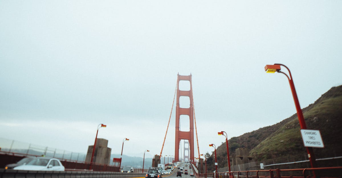 Getting around San Francisco on a 3-day trip - Majestic suspension bridge with moving cars Getting around San Francisco on a 3-day trip - Majestic suspension bridge with moving cars