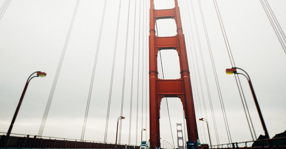 Getting around San Francisco on a 3-day trip - Modern huge suspension bridge on overcast weather Getting around San Francisco on a 3-day trip - Modern huge suspension bridge on overcast weather