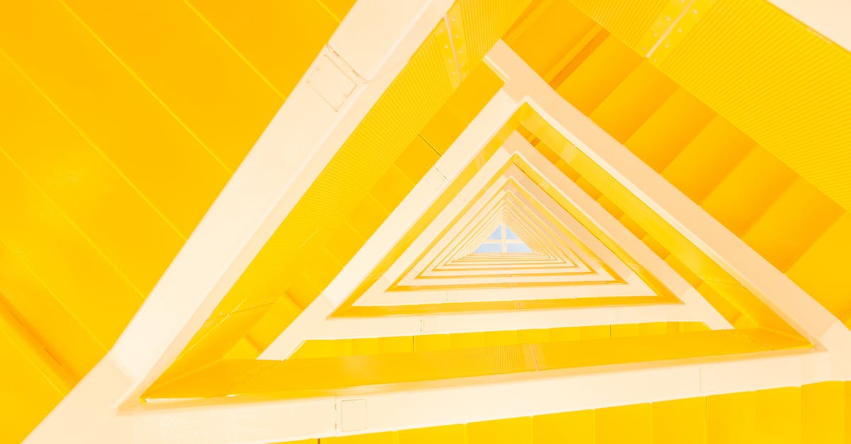 Getting from Toronto to New York - Yellow geometric staircase in contemporary apartment Getting from Toronto to New York - Yellow geometric staircase in contemporary apartment
