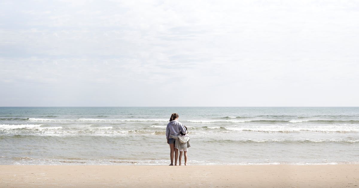 Getting to the Taj Mahal from Delhi and back? - Mother with Child Standing on the Beach Getting to the Taj Mahal from Delhi and back? - Mother with Child Standing on the Beach