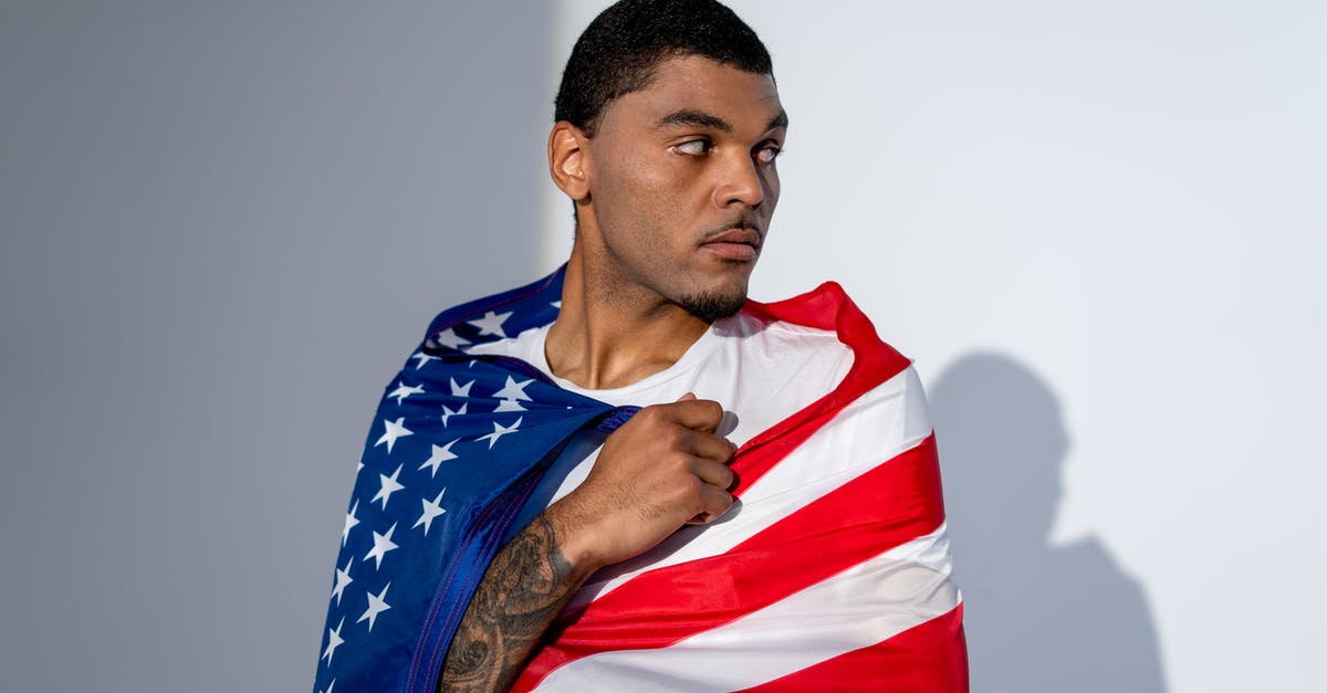 Going back to USA after staying there for 3 months recently, problems? - Man with an American Flag Going back to USA after staying there for 3 months recently, problems? - Man with an American Flag