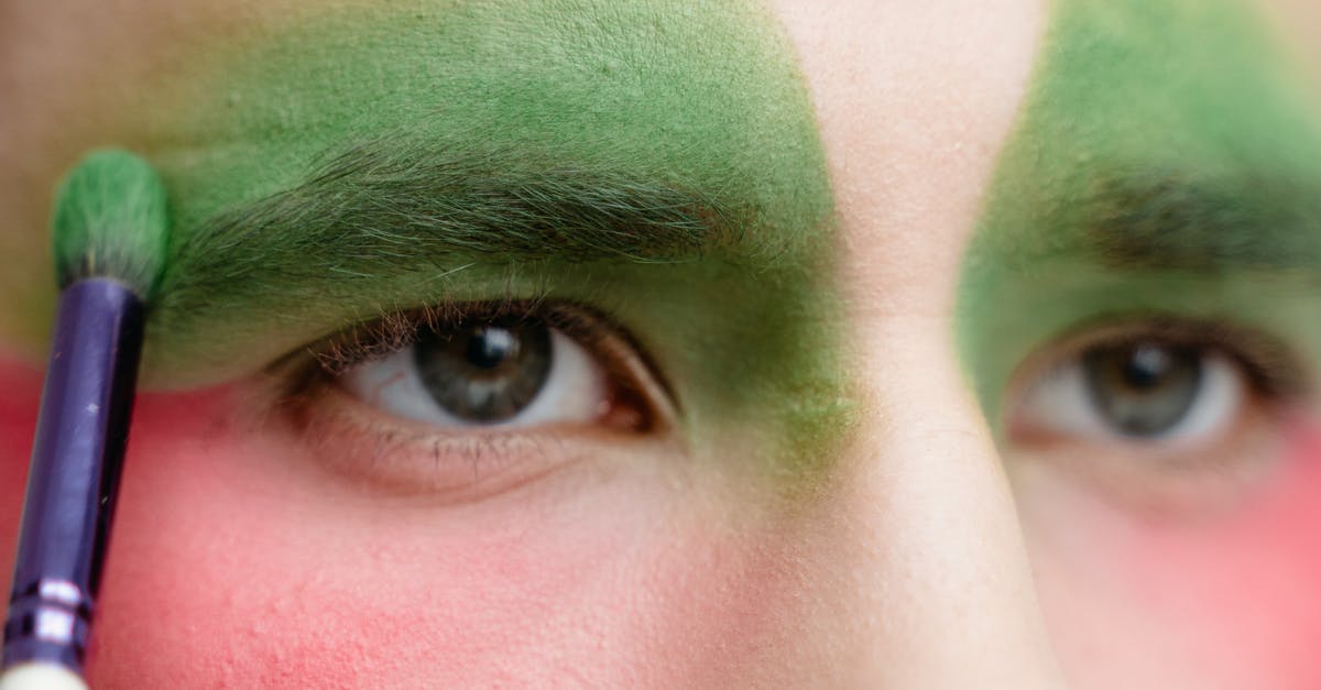 Green card holder applying for the UK visitor visa [closed] - A Close-up Shot of a Person with Green Eyeshadow