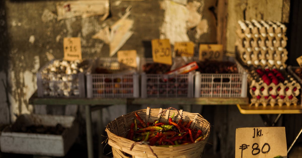 Grocery stores open 24 hours a day in Jakarta Selatan - Wicker basket with pepper on market Grocery stores open 24 hours a day in Jakarta Selatan - Wicker basket with pepper on market