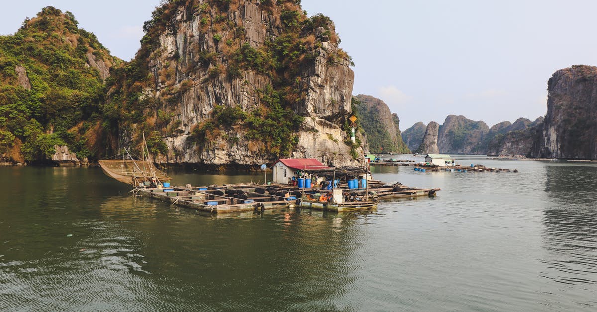 Ha Long Bay Viewpoints - Wooden Raft on Body of Water Ha Long Bay Viewpoints - Wooden Raft on Body of Water