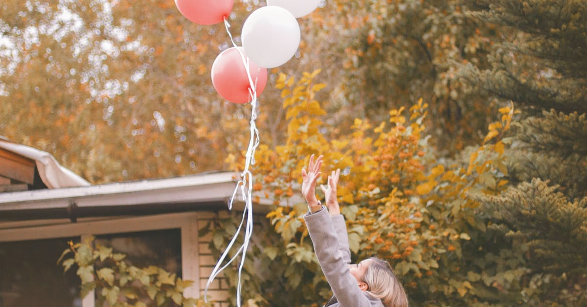 Helium balloons [duplicate] - Woman in Gray Jacket Released Balloons in the Air