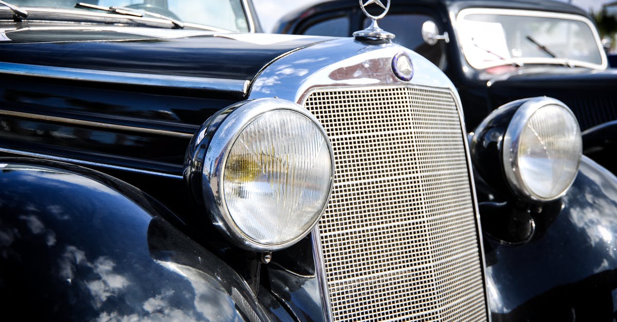 How can I add headlights to a rented car? - Grayscale Photo of Vintage Car How can I add headlights to a rented car? - Grayscale Photo of Vintage Car
