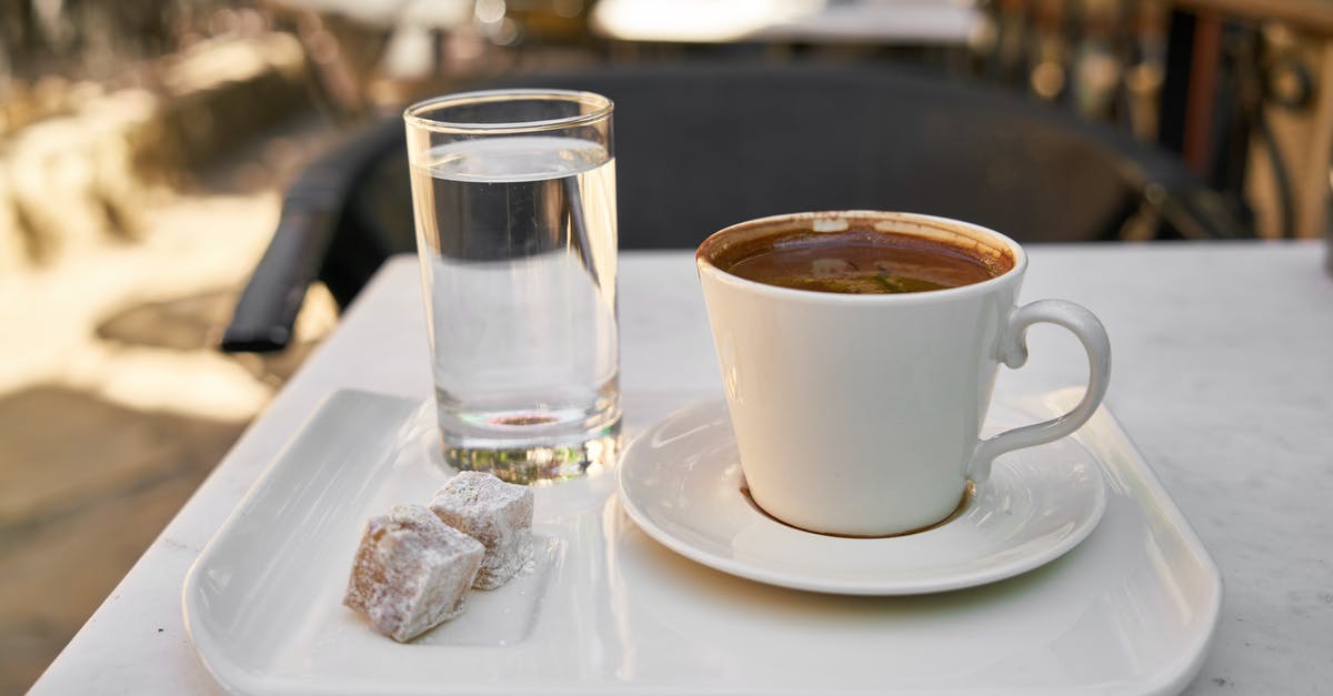 How can I ask a dim sum restaurant not to charge for tea, if I drink my own water? [closed] - White Ceramic Coffee Mug and Drinking Glass on Tray