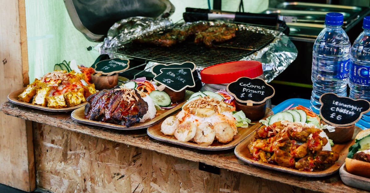 How can I avoid ordering multiple bottles of water at a restaurant? - Cooked Foods on Wooden Plate