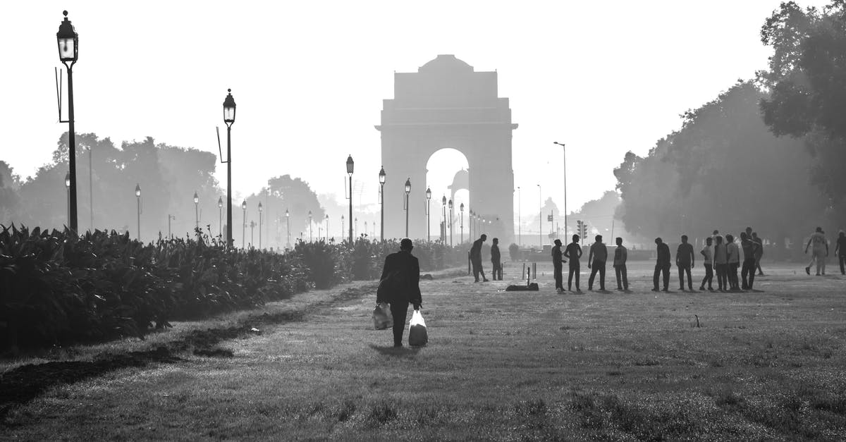 How can I register in IRCTC without ISD field when residing in INDIA - Grayscale Photo of People Walking on Grass Field