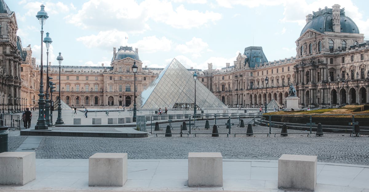 How can I stay in the center of Paris cheaper than AirBnB? [closed] - Exterior of historic Louvre Museum build in Gothic style near famous landmark glass Pyramid located in center of Paris on summer day