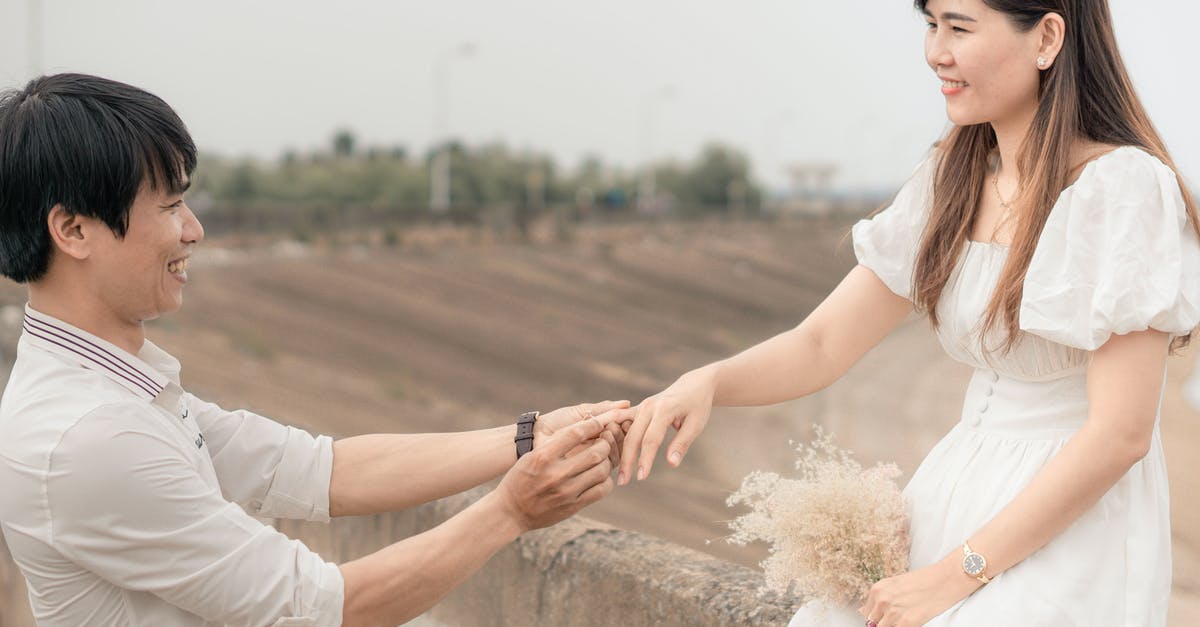 How do I get an engagement ring past security/customs in an airport without alerting my significant other? - Asian couple of newlyweds in city How do I get an engagement ring past security/customs in an airport without alerting my significant other? - Asian couple of newlyweds in city