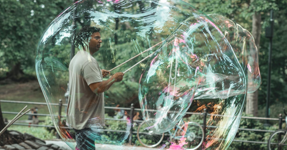 How do I transport fragile items? - Side view of adult Indian male with sticks standing inside of transparent soap bubble and looking forward in town How do I transport fragile items? - Side view of adult Indian male with sticks standing inside of transparent soap bubble and looking forward in town