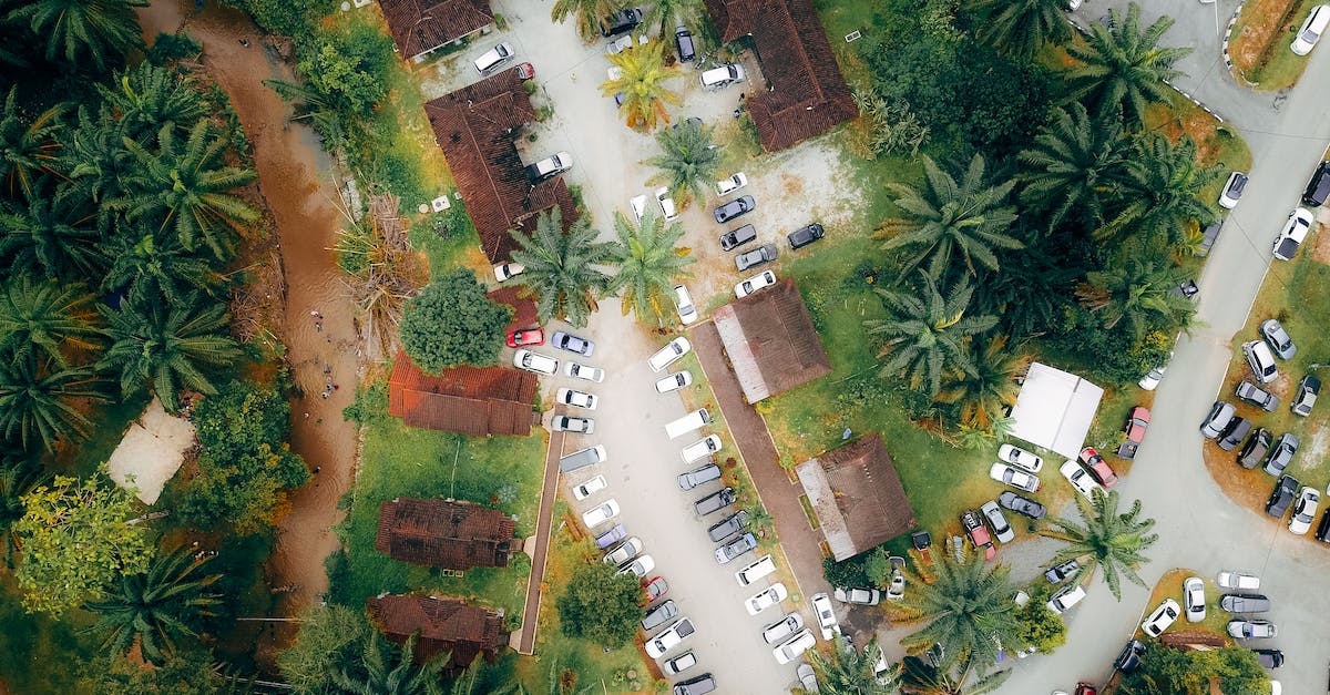 How effective is a valet key at a hotel parking garage? - Roofs of villas with parked cars in exotic resort How effective is a valet key at a hotel parking garage? - Roofs of villas with parked cars in exotic resort