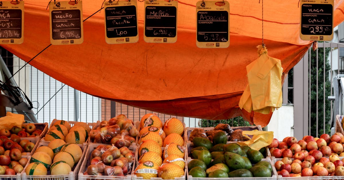 How long should I keep the bag tag and its receipt? [duplicate] - Tasty ripe apples near avocados and melons for sale in cardboard boxes in local bazaar