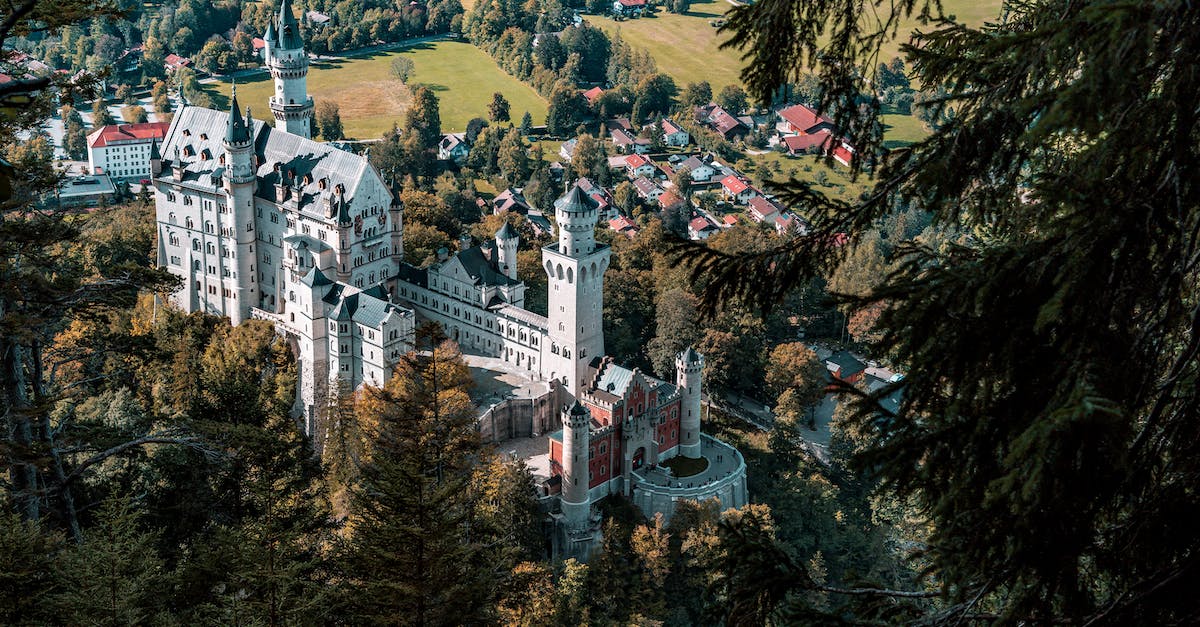 How much scaffolding is currently on Neuschwanstein Castle? - Aerial Shot of a Castle How much scaffolding is currently on Neuschwanstein Castle? - Aerial Shot of a Castle