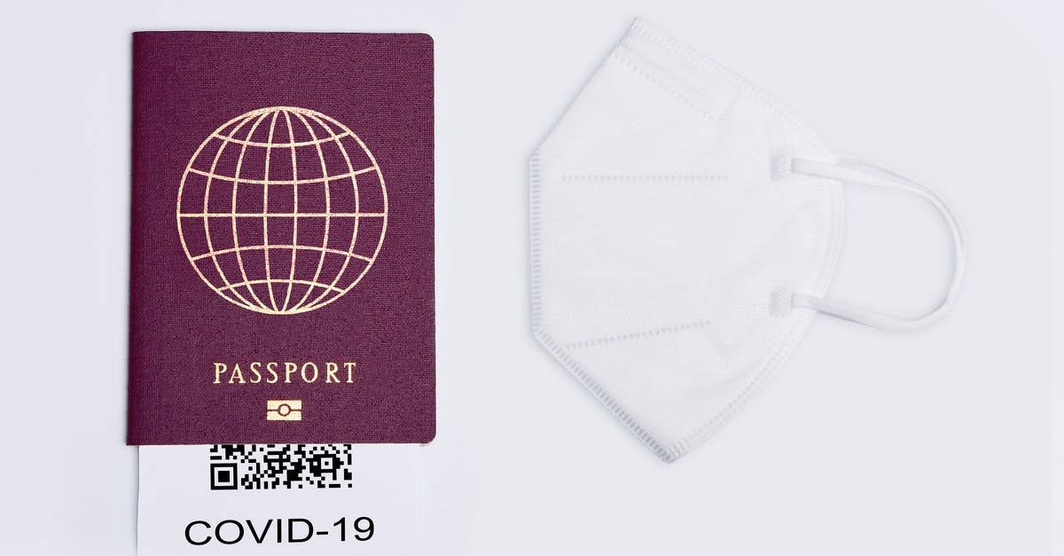 How should I send passport number and personal info to travel agent? - A Passport and a Face Mask o a White Surface