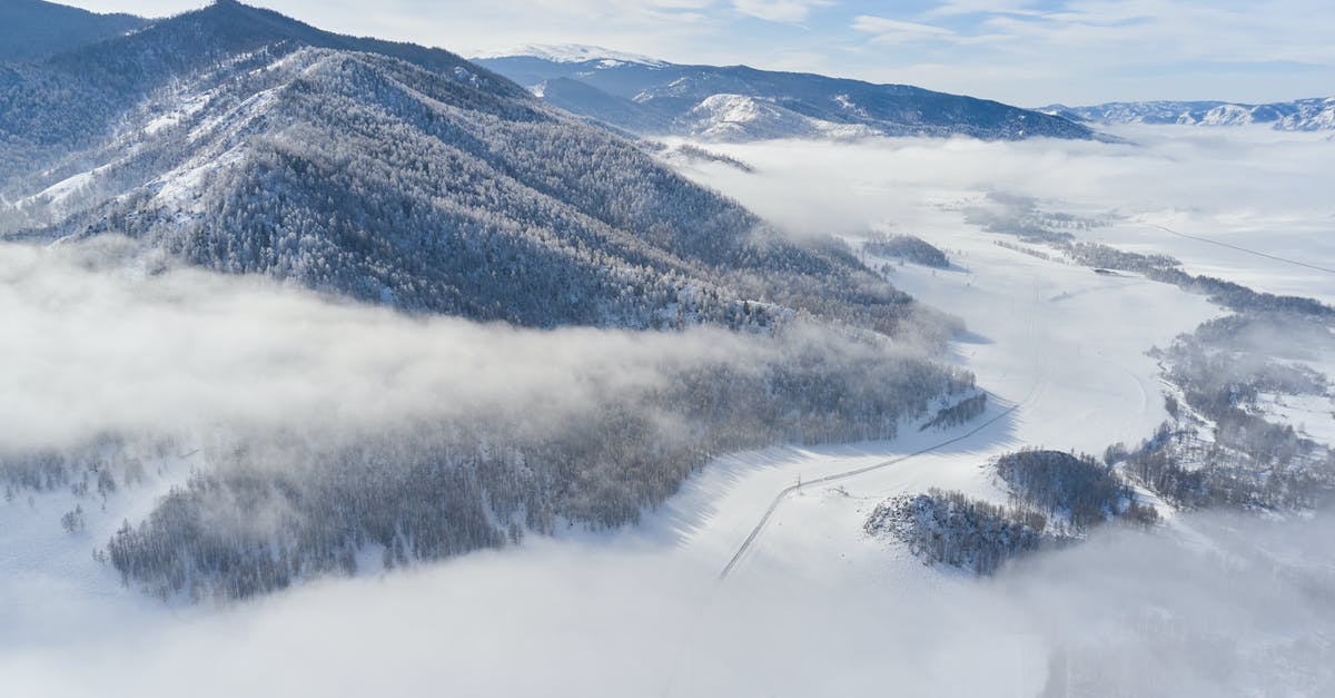 How to bring a drone through a country that does not allow them? [closed] - Drone view of snowy valley among mountains covered coniferous forest and road going between mountain ridge through clouds in sunny winter day