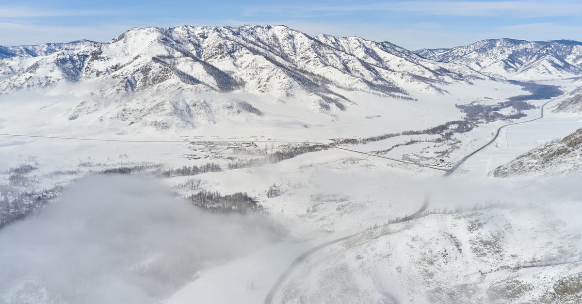 How to bring a drone through a country that does not allow them? [closed] - Snowy road and river in valley among mountains in winter